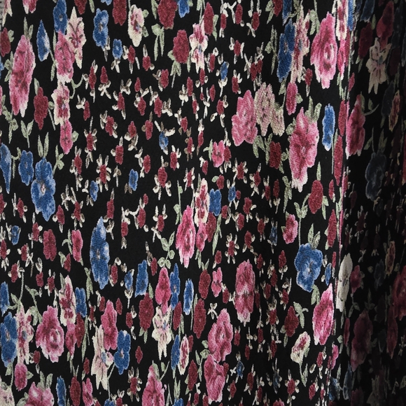 Vintage Faded Glory Floral Skirt with Denim Waistband - Picture 3 of 6